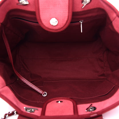 Chanel Canvas Medium Deauville Tote Red 5 of 11