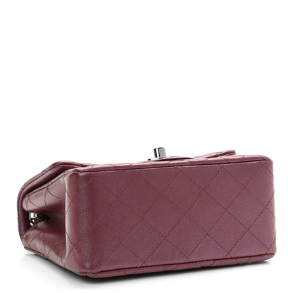 Chanel Iridescent Lambskin Quilted Mini Square Flap Burgundy 4 of 11