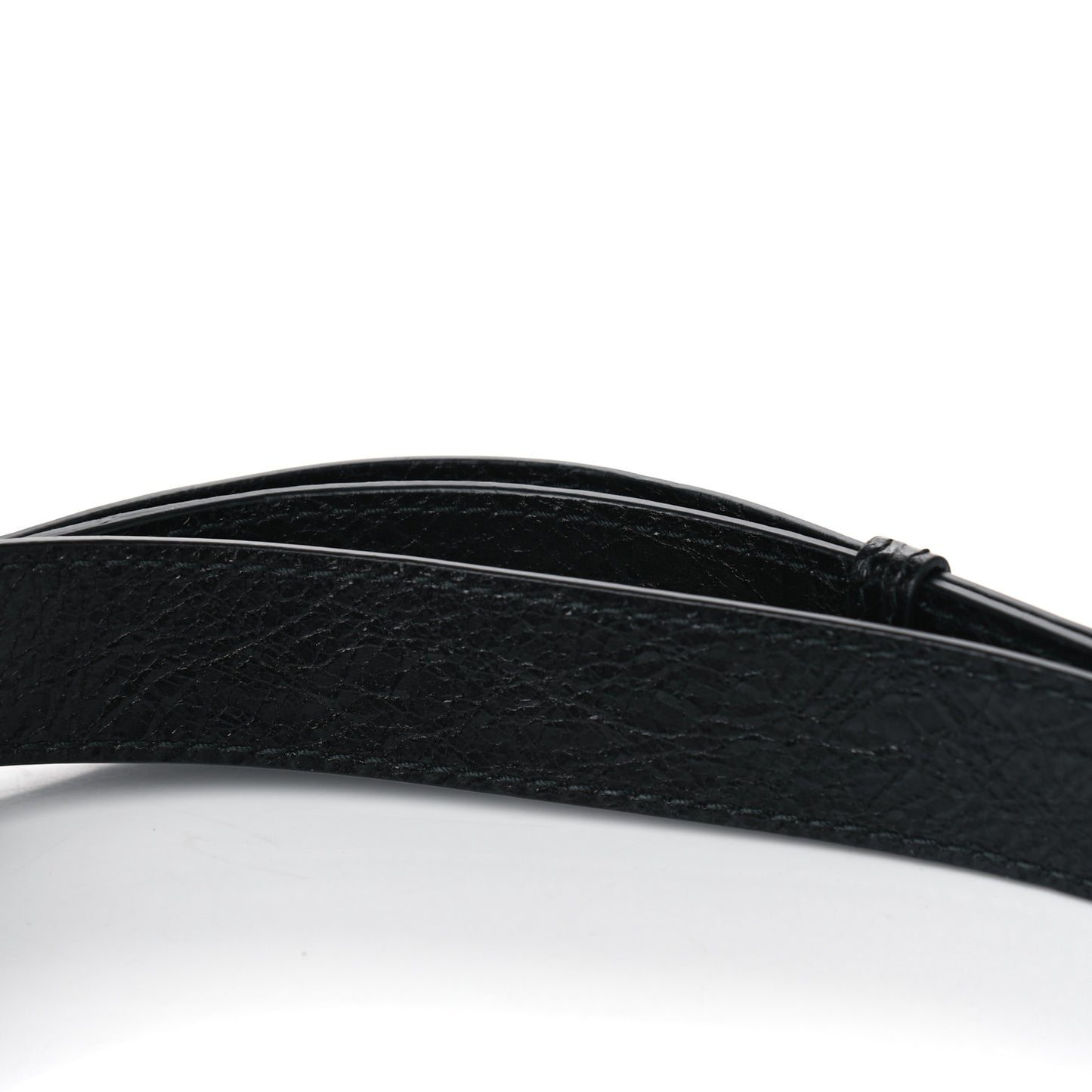 Agneau Classic Hardware Logo Shoulder Strap Black