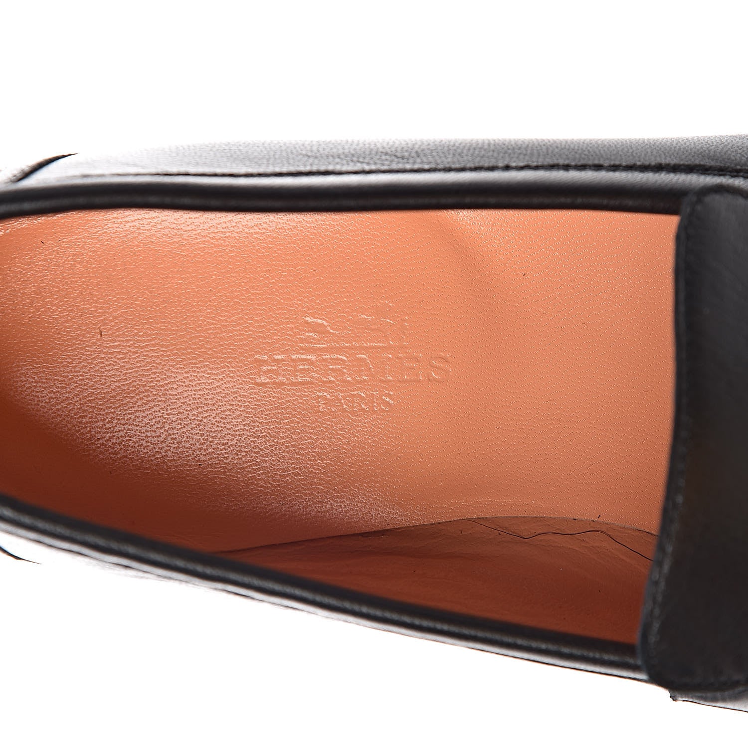 Hermes Goatskin Paris Loafers 37 Black 6 of 8