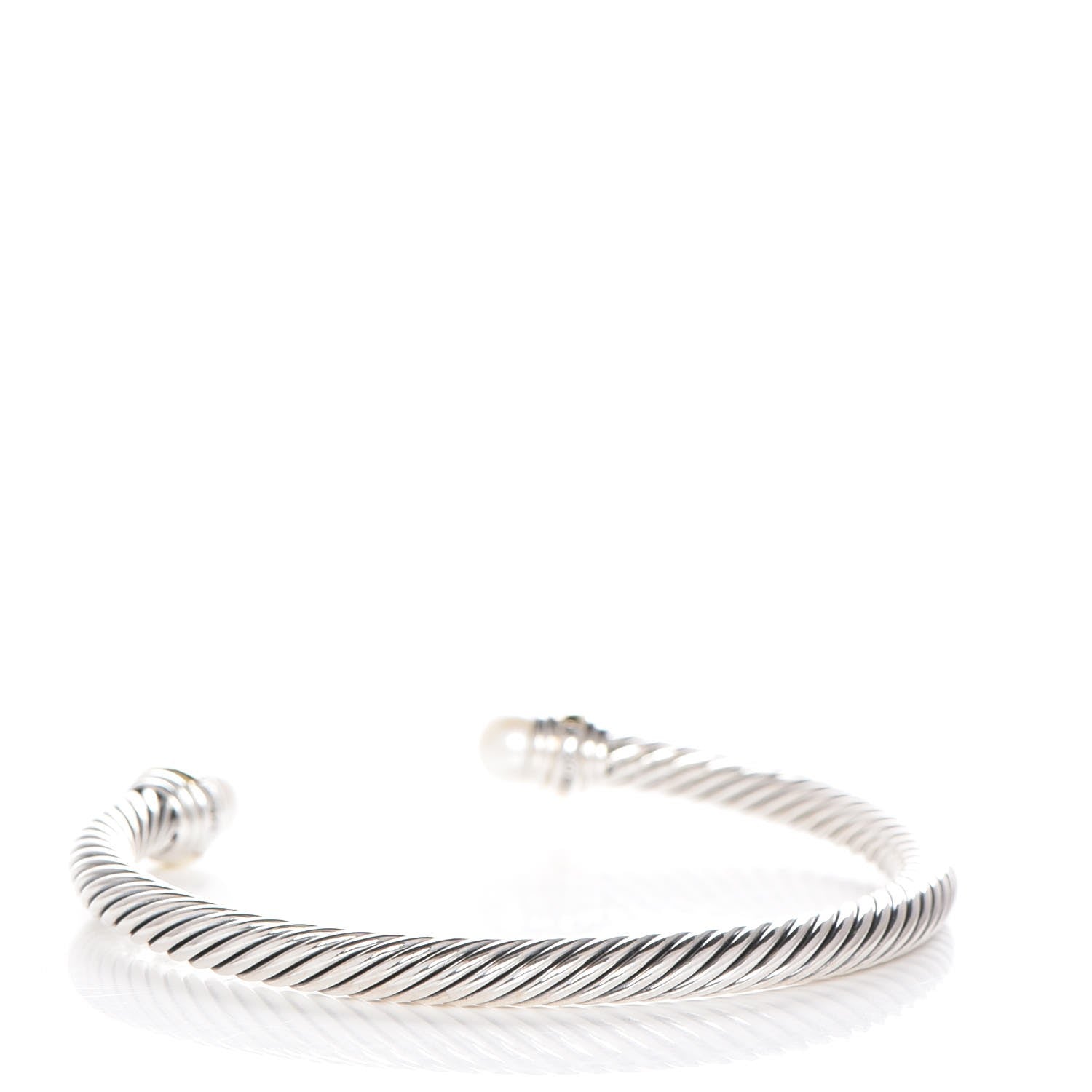 David Yurman Sterling Silver 14K Yellow Gold Pearl 5mm Cable Classics Bracelet 3 of 5