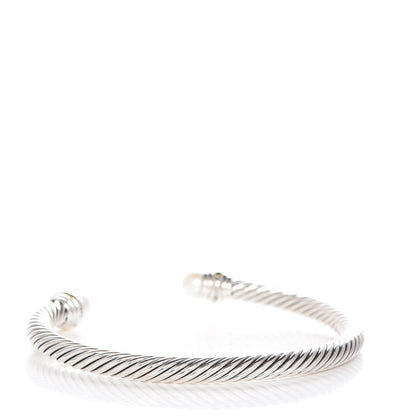 David Yurman Sterling Silver 14K Yellow Gold Pearl 5mm Cable Classics Bracelet 3 of 5