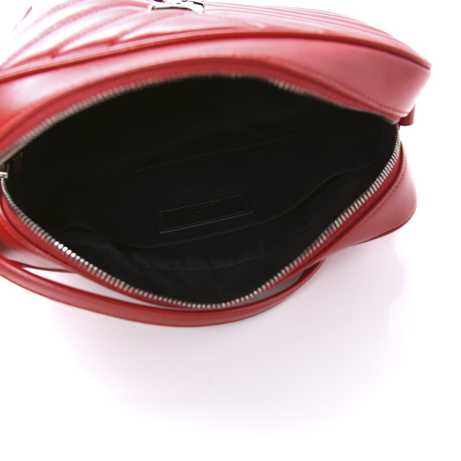 Saint Laurent Calfskin Matelasse Monogram Lou Camera Bag Red 5 of 12