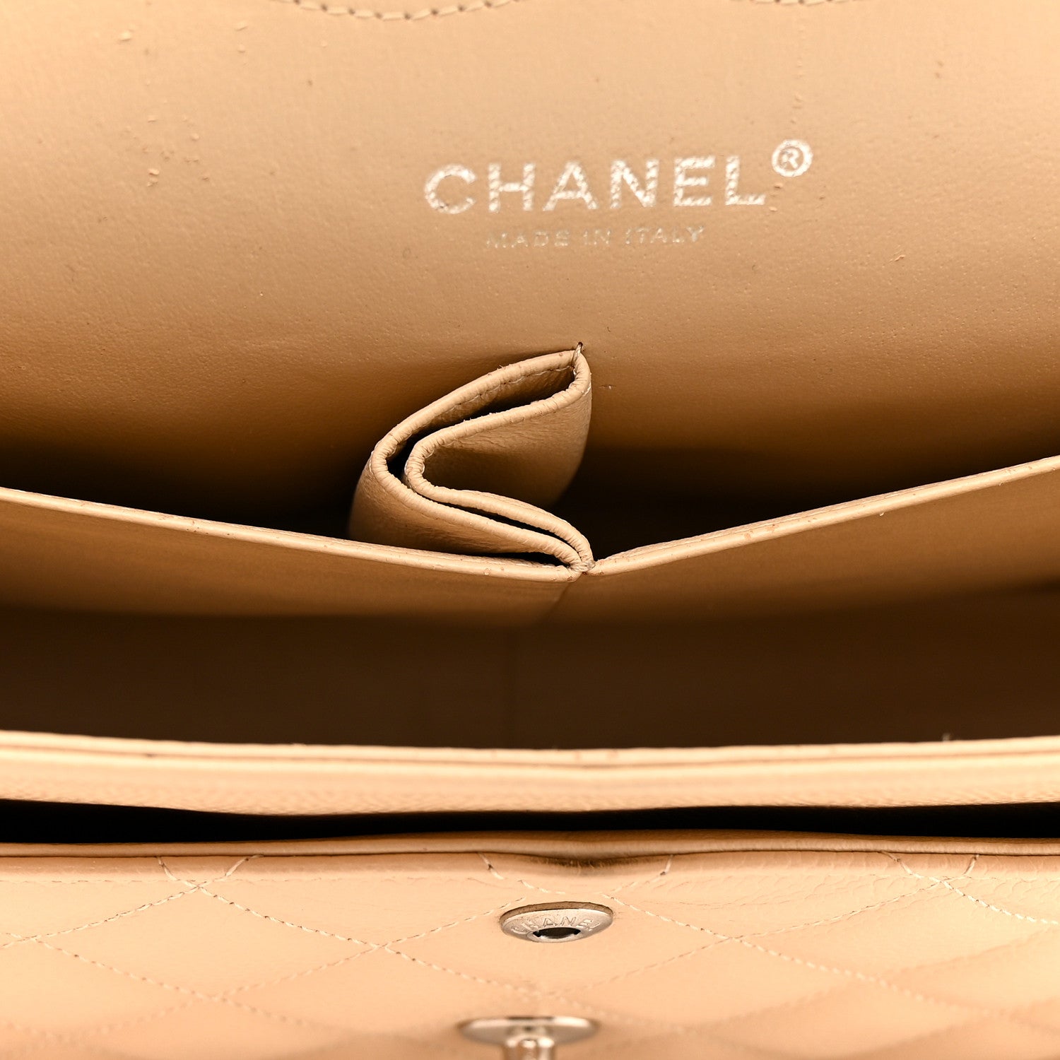Chanel Caviar Quilted Jumbo Double Flap Light Beige 12 of 12