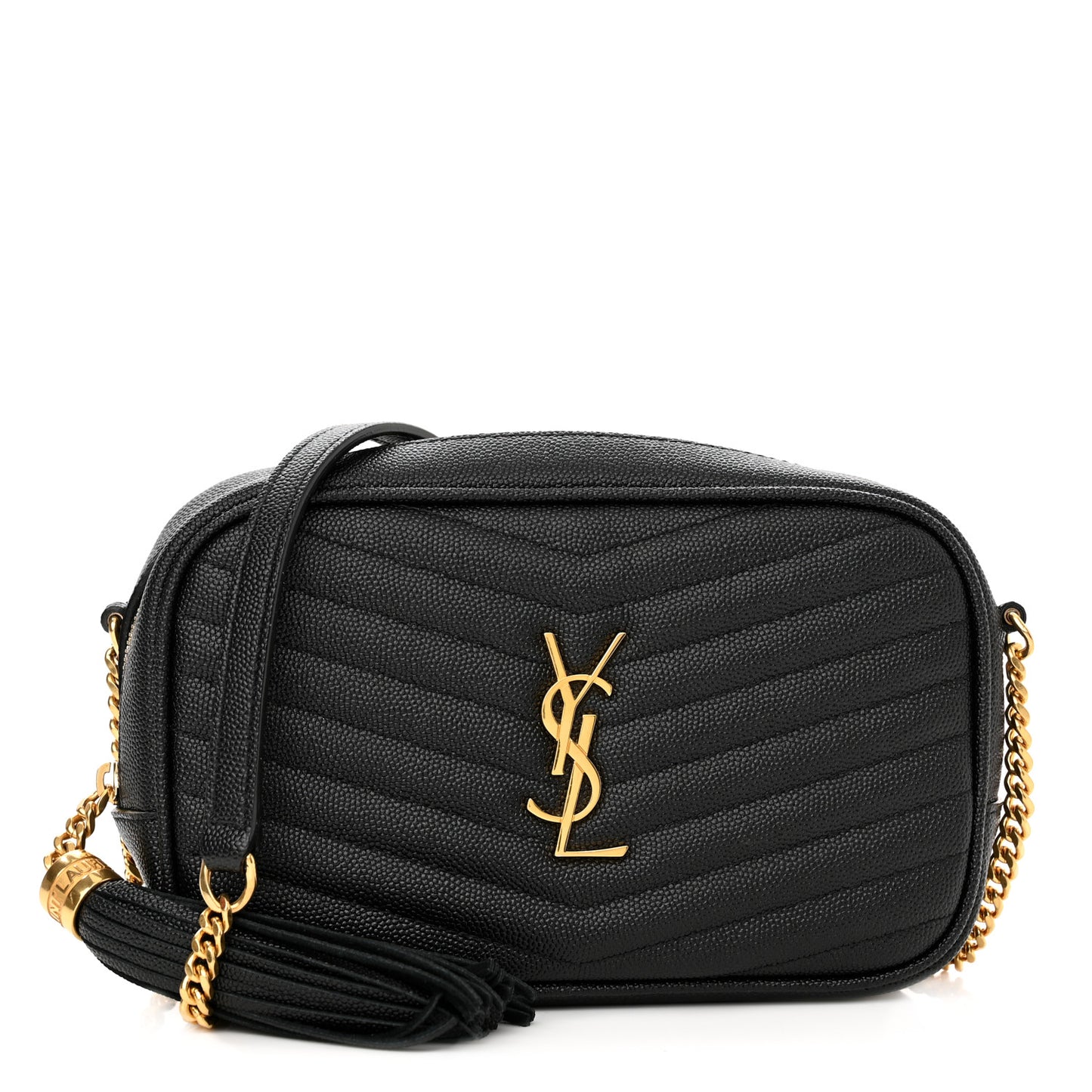 Grain De Poudre Matelasse Monogram Mini Lou Camera Bag Black