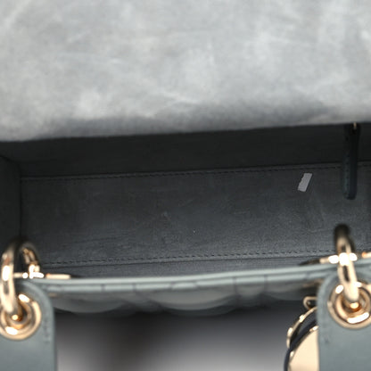 Christian Dior Lambskin Cannage Gradient Small My ABCDior Lady Dior Grey 5 of 9