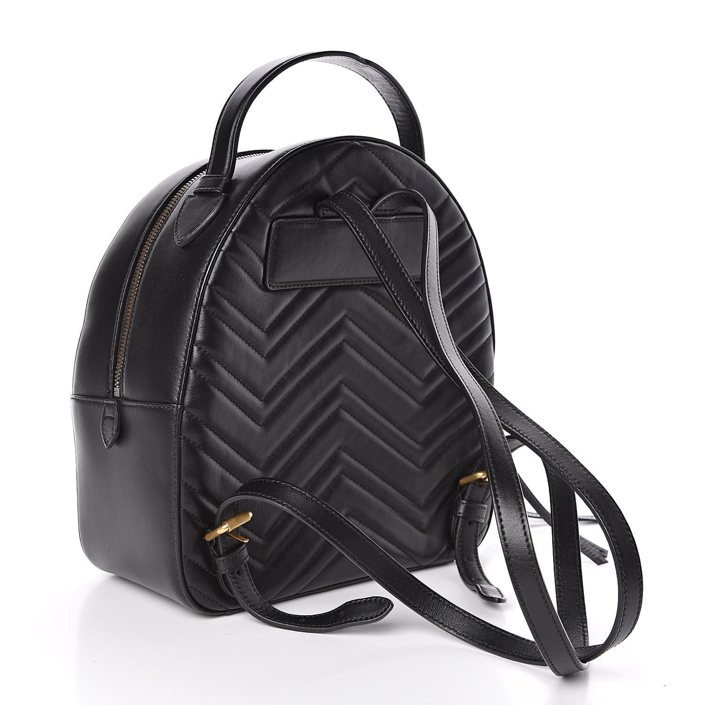 Calfskin Matelasse GG Marmont Backpack Black