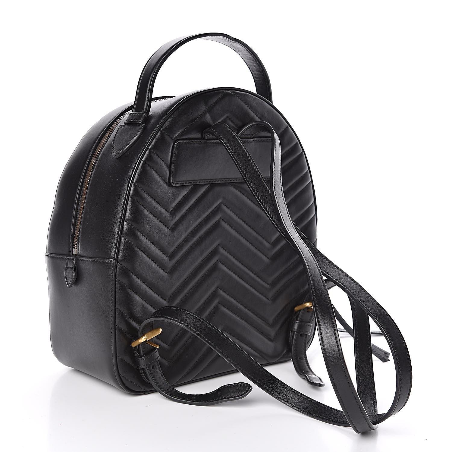 Gucci Calfskin Matelasse GG Marmont Backpack Black 3 of 10