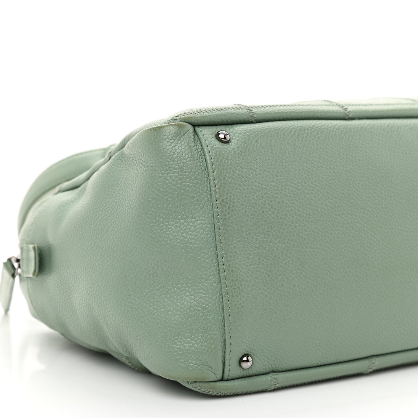 Caviar Square Stitched Bowler Light Green