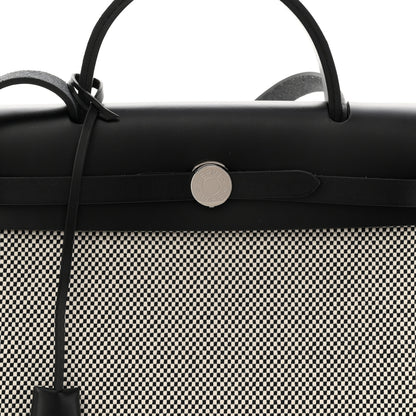 Hermes Vache Hunter Criss Viking Herbag Zip Retourne 31 PM Ecru Black 16 of 19