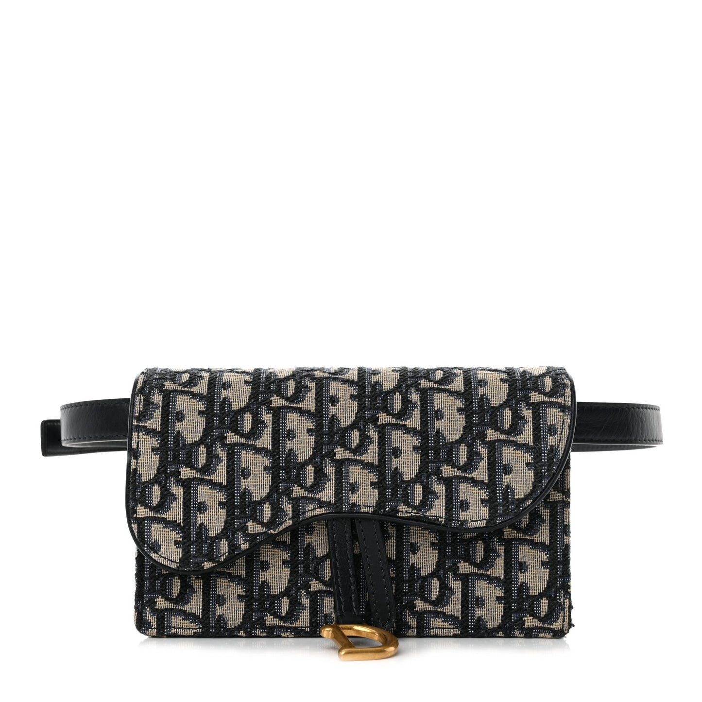 Oblique Saddle Belt Bag Blue