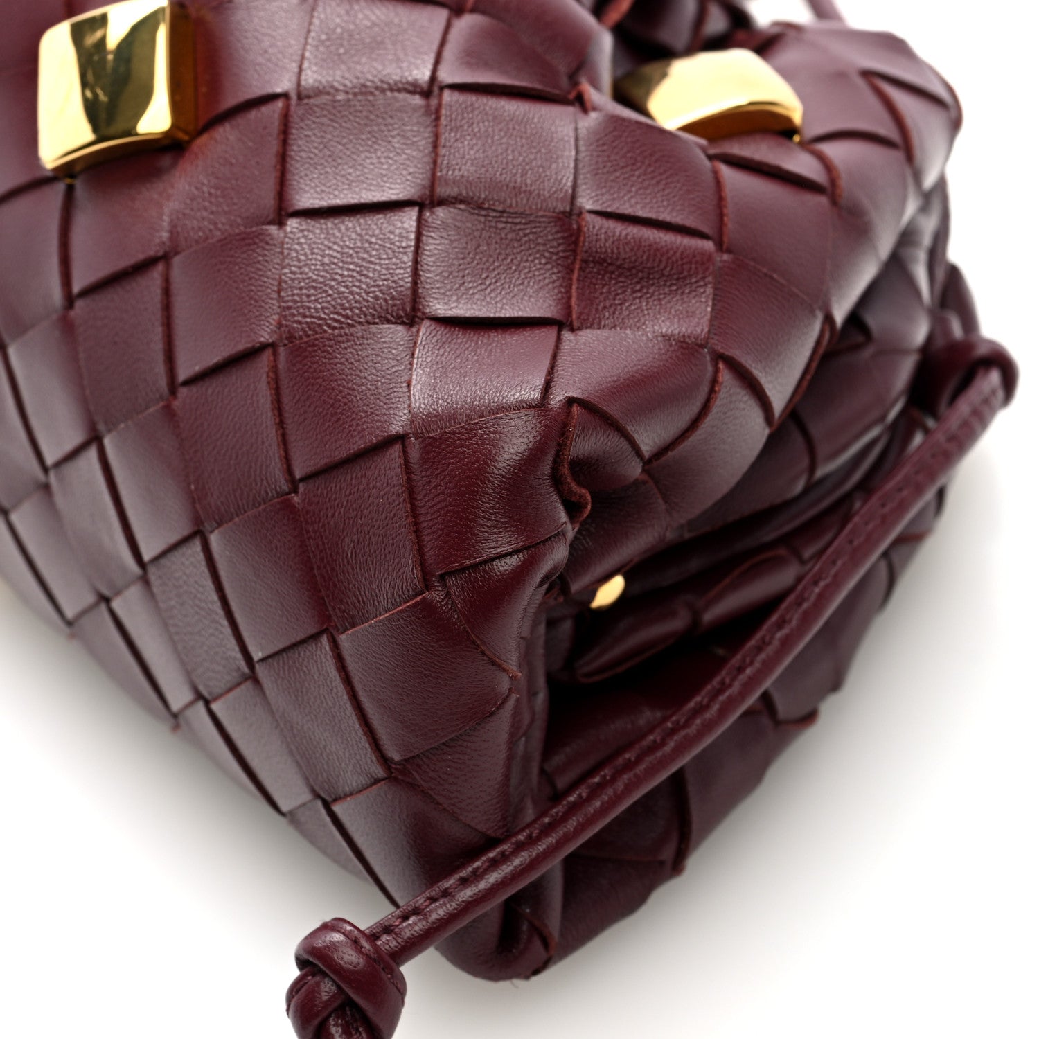 Bottega Veneta Nappa Intrecciato Studded The Mini Pouch  Barolo 9 of 9