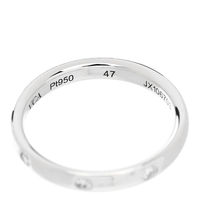 Van Cleef & Arpels Platinum Diamond Tendrement Etoiles Wedding Band Ring 47 4 4 of 4