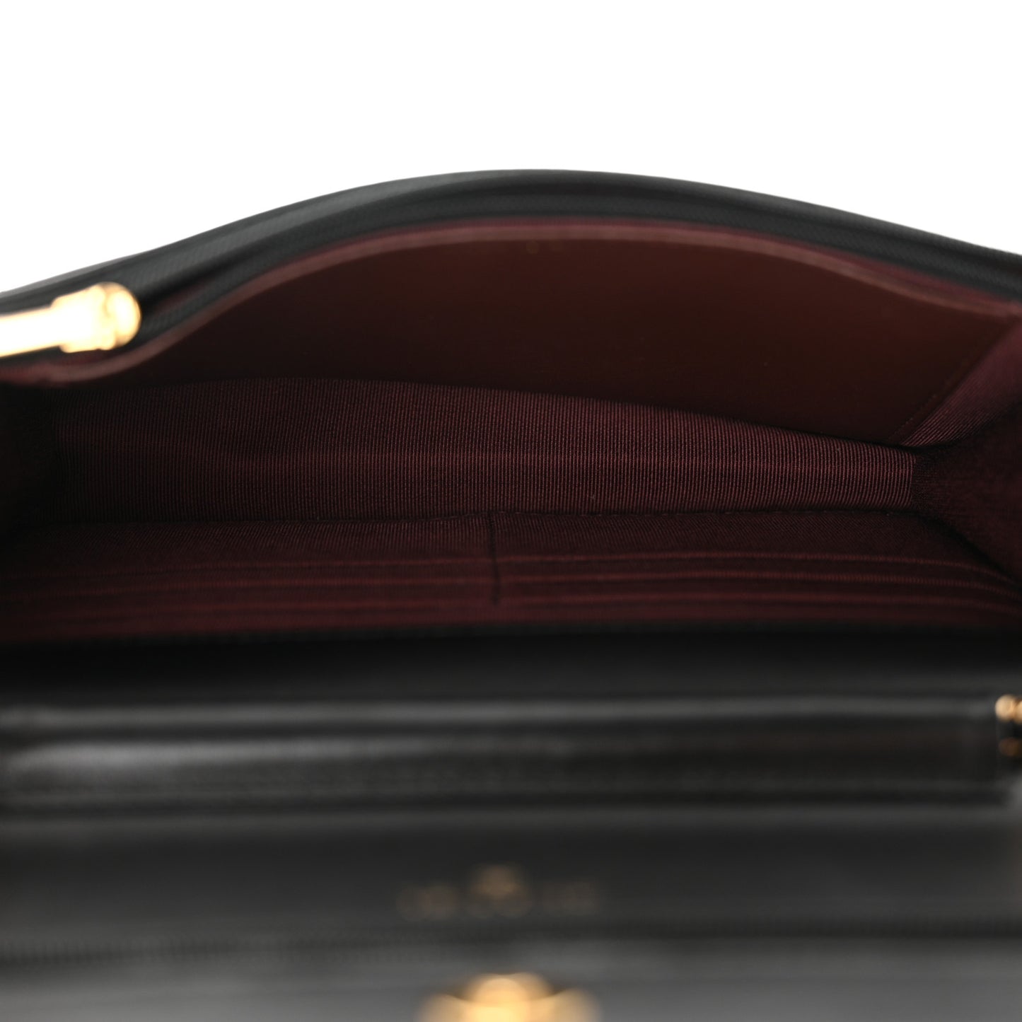 Lambskin Quilted Wallet On Chain WOC Black