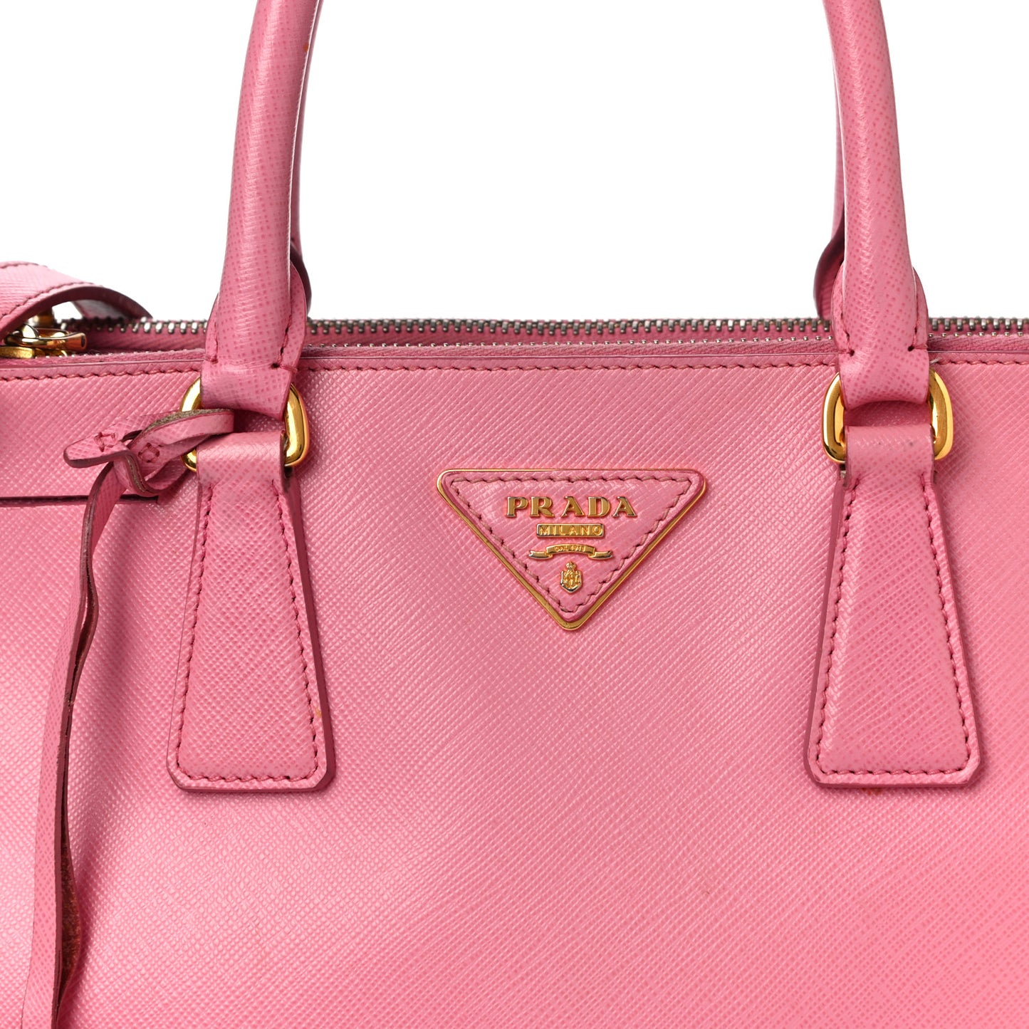 Saffiano Lux Mini Galleria Double Zip Tote Begonia