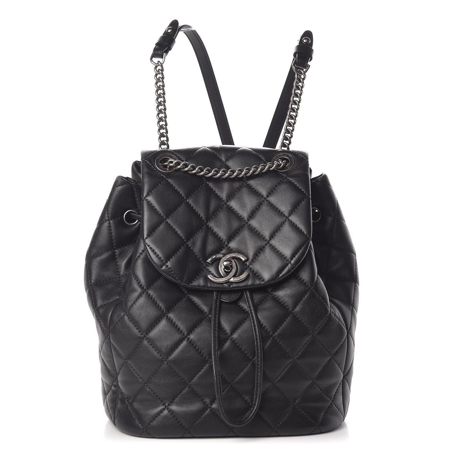 Chanel Lambskin Quilted Daily Supple Backpack Black 1 of 17