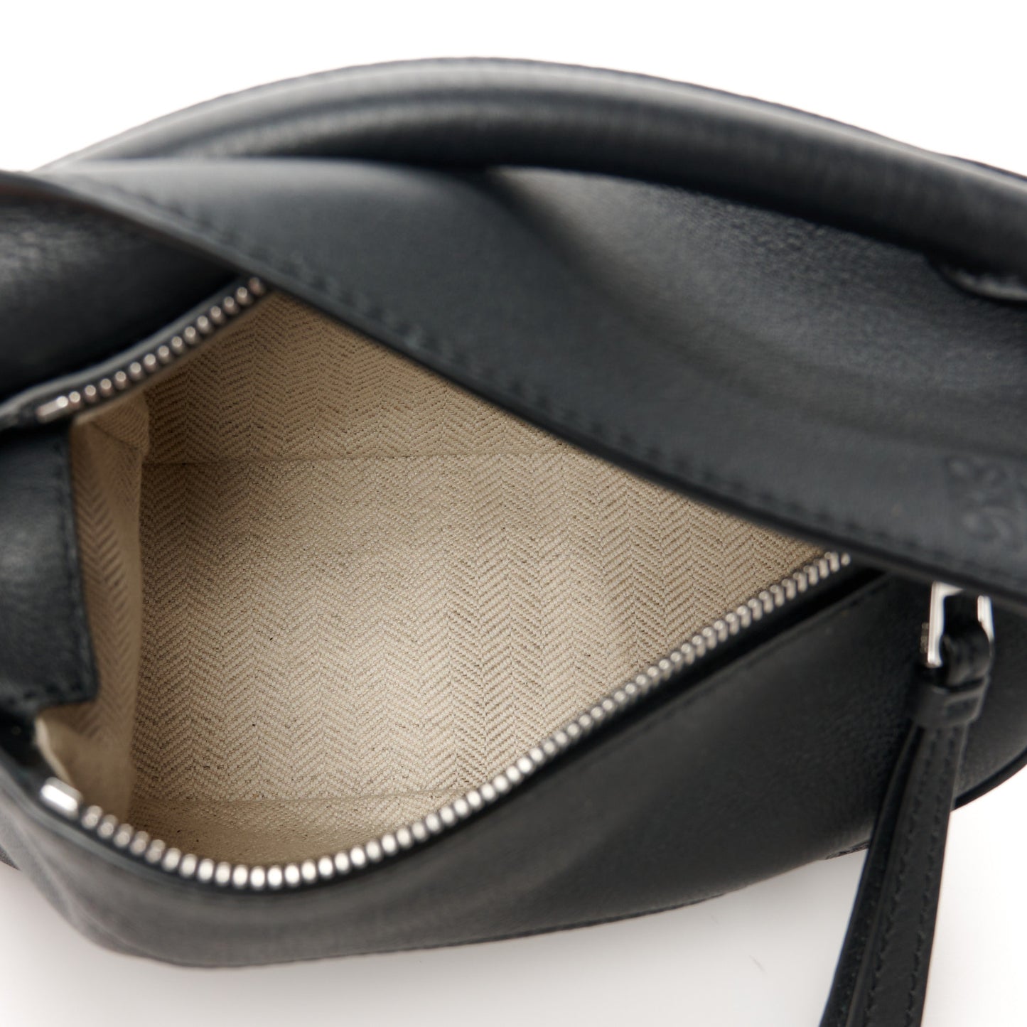 Calfskin Mini Puzzle Edge Bag Black