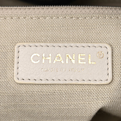 Chanel Denim Small Deauville Tote Dark Blue White 7 of 12