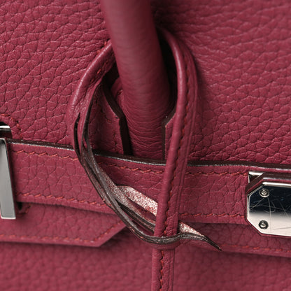 Hermes Taurillon Clemence Birkin 30 Bois de Rose 12 of 12