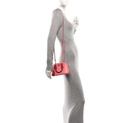 Prada Saffiano Lux Crocodile Mini Promenade Tote Fuoco Begonia 2 of 12