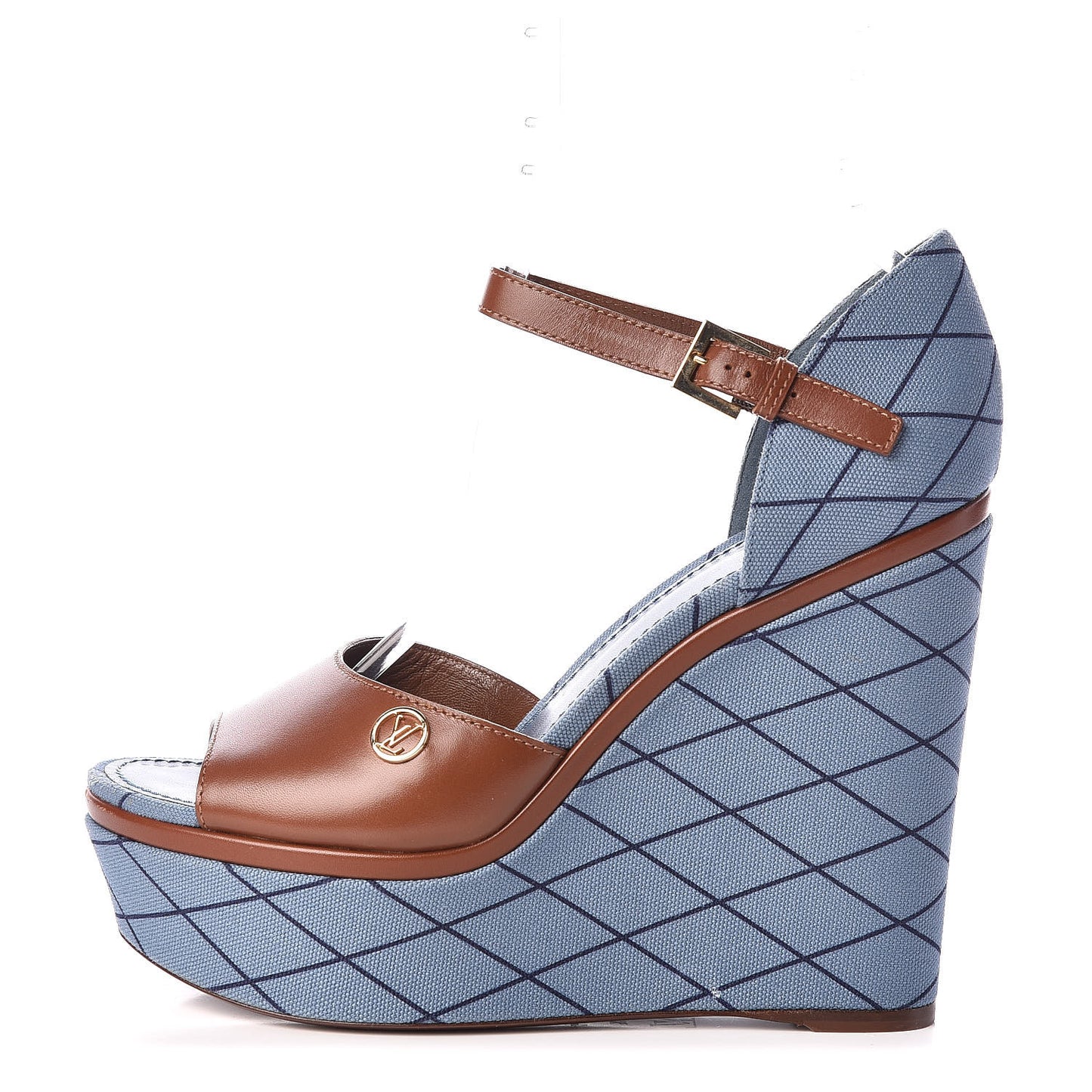 Denim Malletage Blossom Wedge Sandal 39.5