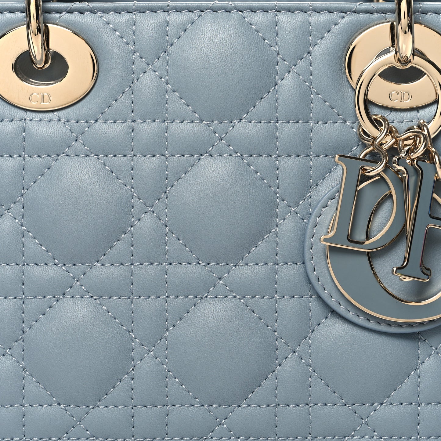 Lambskin Cannage Small My ABCDior Lady Dior Cloud Blue