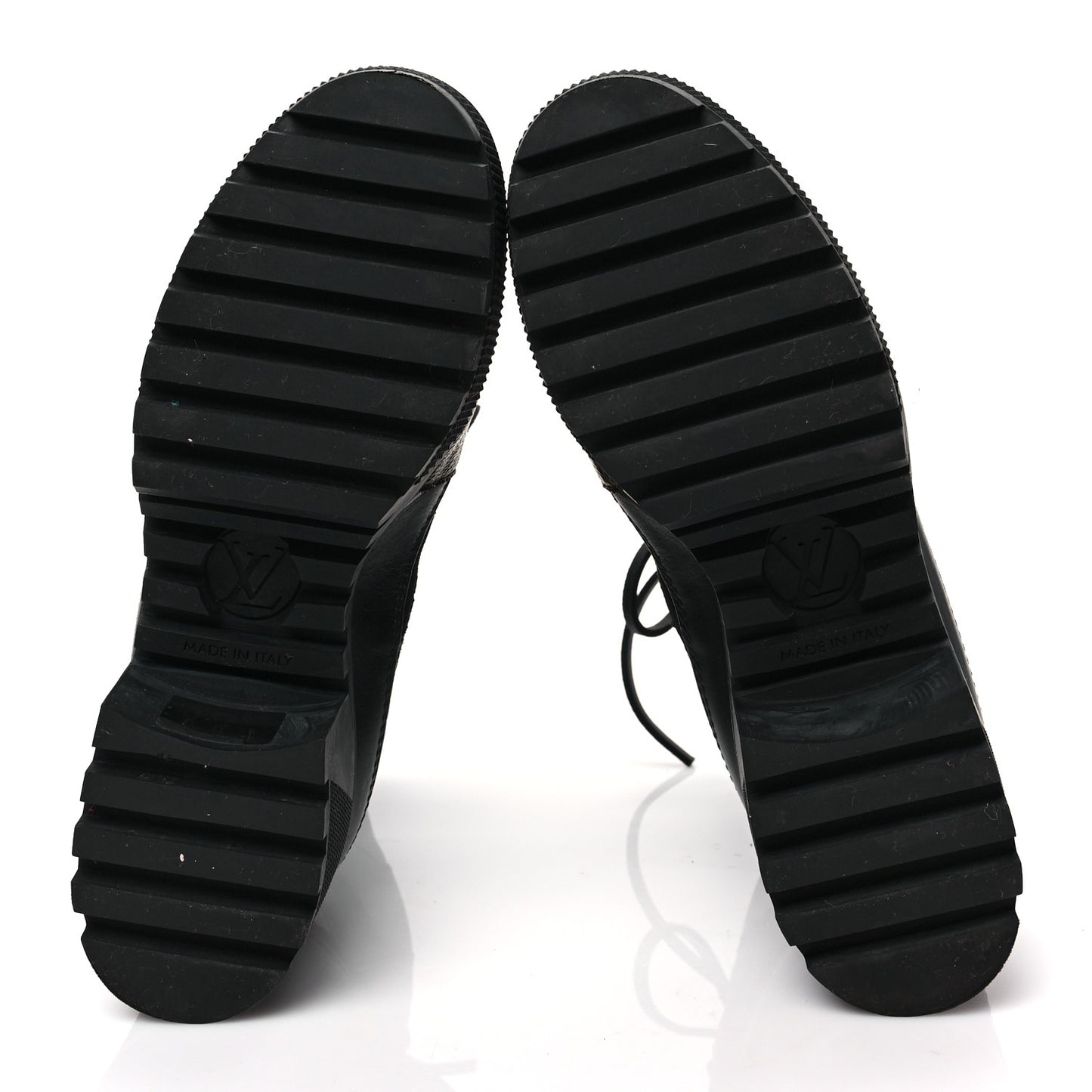 Suede Calfskin Monogram Checkpoint Platform Desert Boots 36 Black