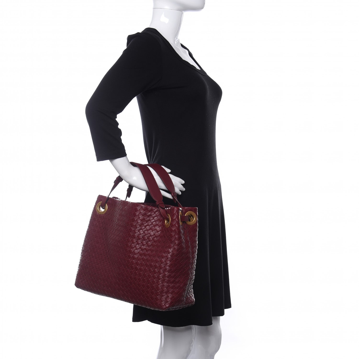 Bottega Veneta Nappa Intrecciato Medium Garda Bag Dark Red 2 of 9