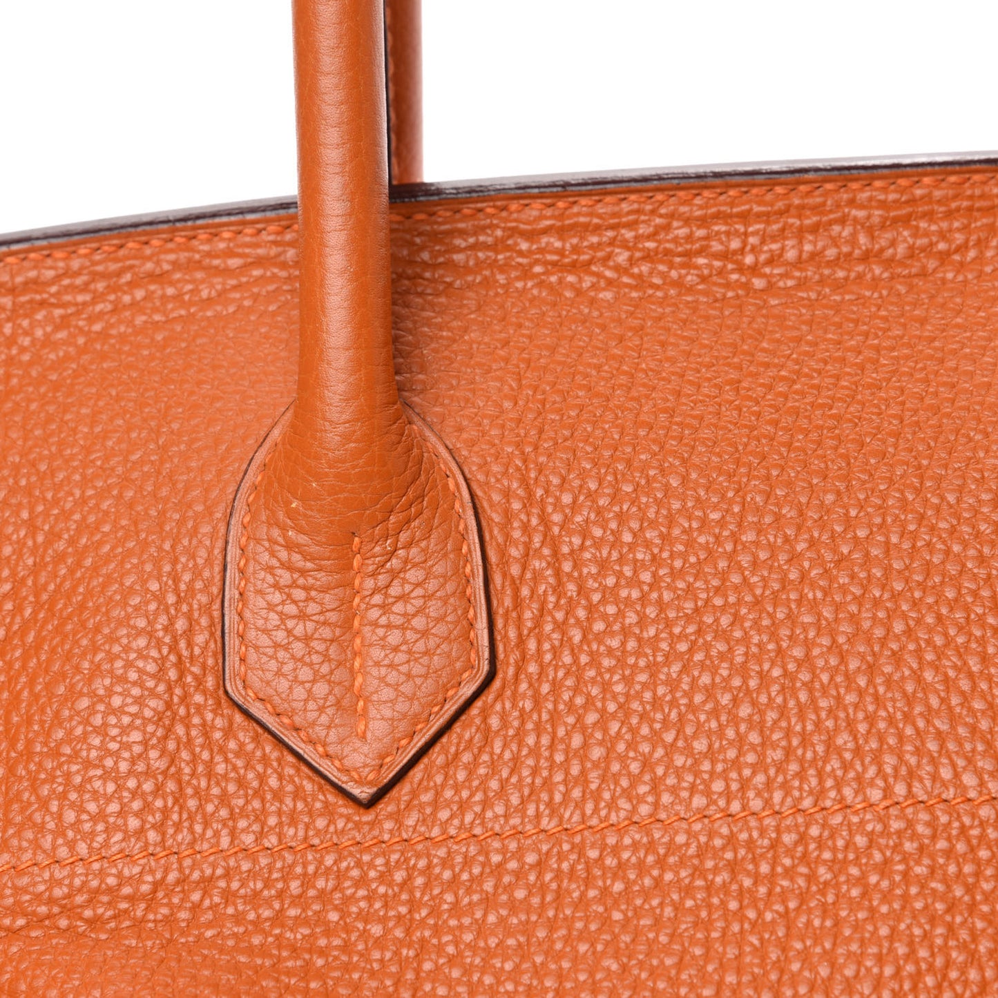 Taurillon Clemence JPG Birkin 42 Orange