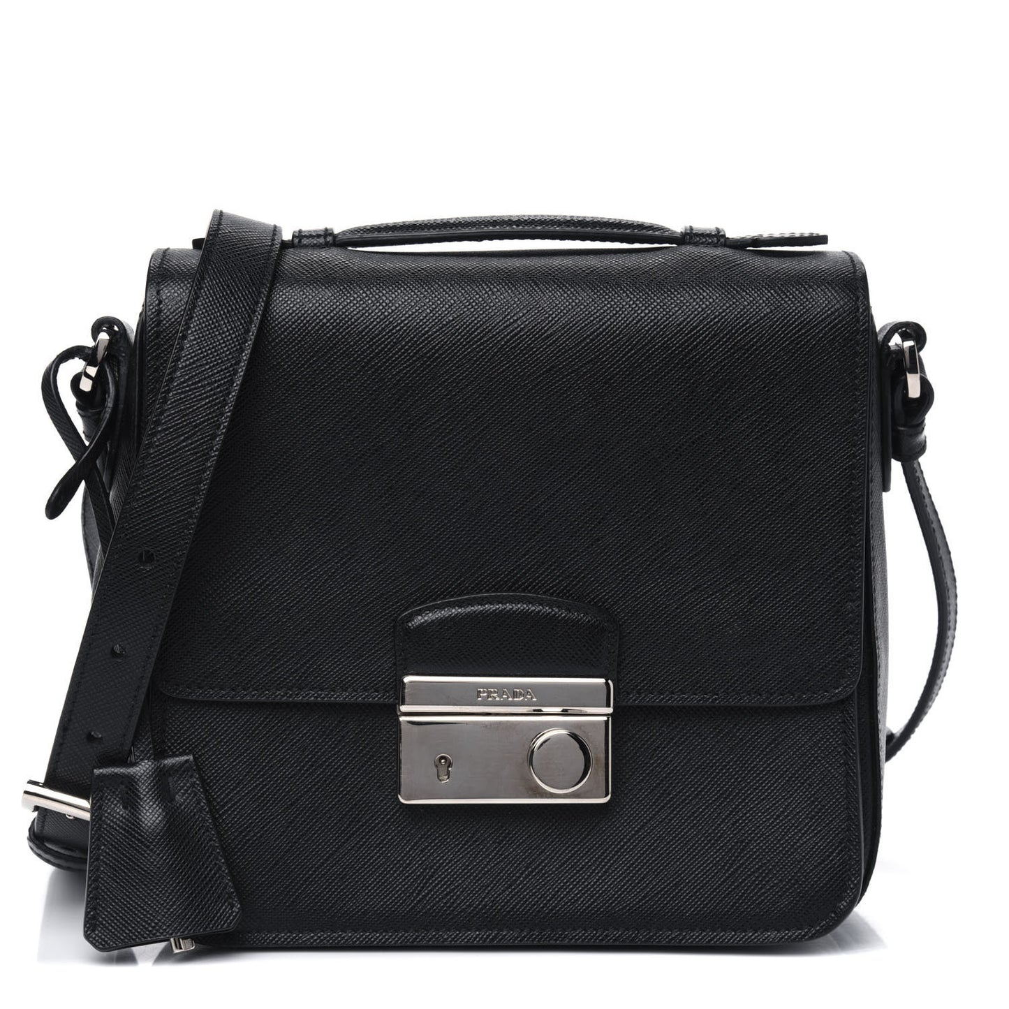 Saffiano Sound Crossbody Bag Black