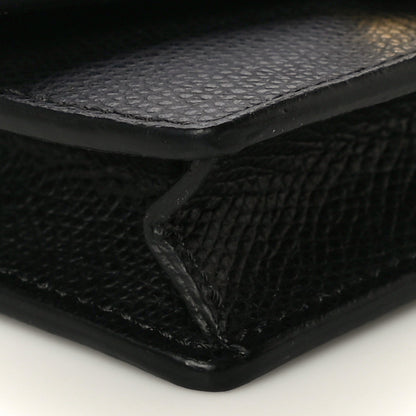 Fendi Vitello Cruise F is Fendi Geometric Flap Wallet on Chain Black 7 of 8