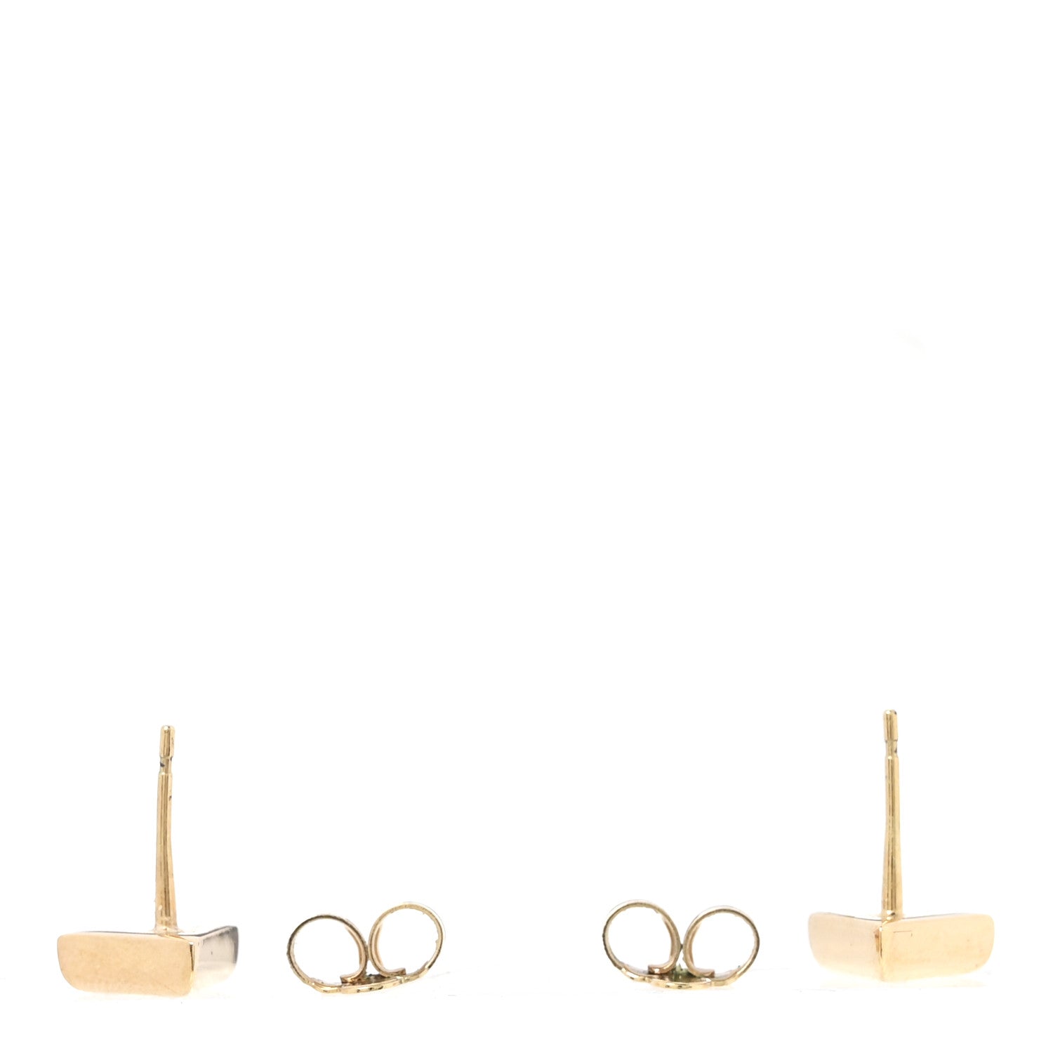 Louis Vuitton Brass Essential V Stud Earrings Gold 3 of 4