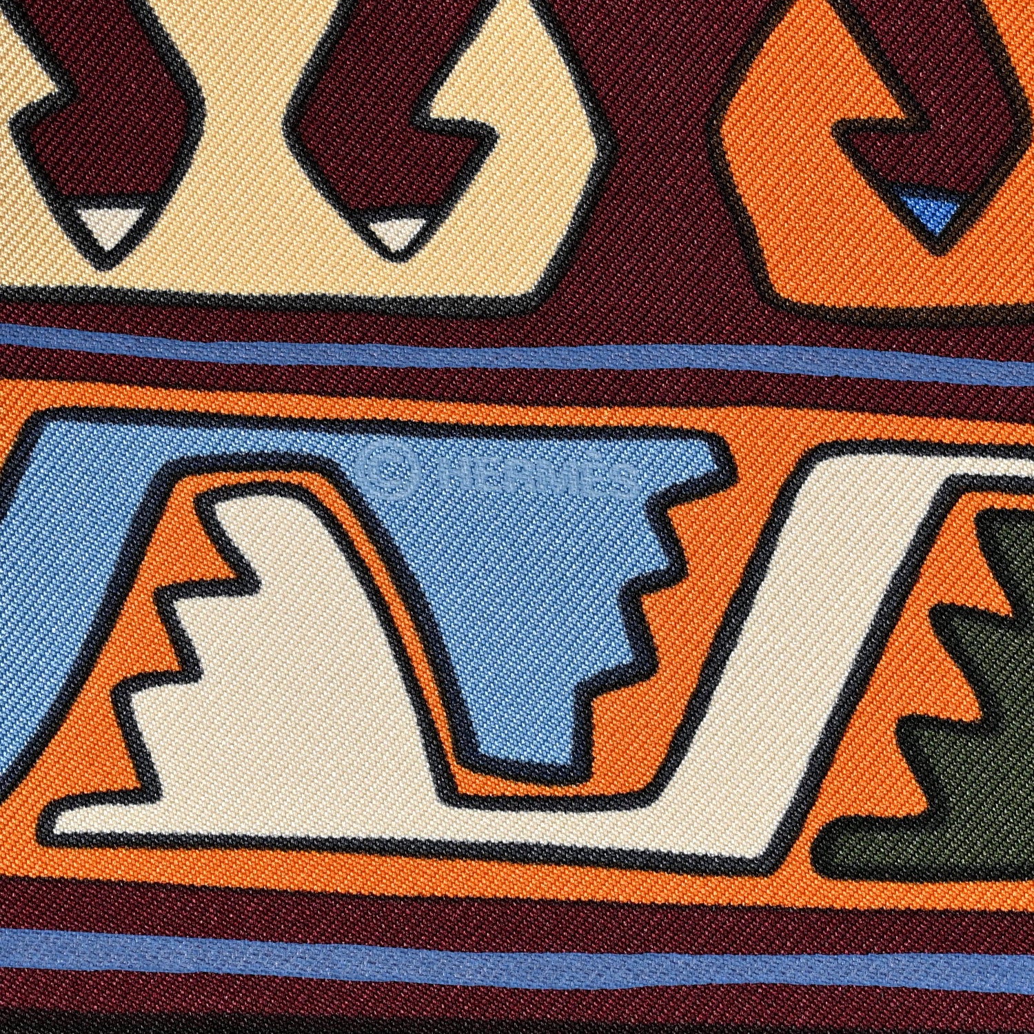 Hermes Silk Kilim Scarf 90 4 of 5