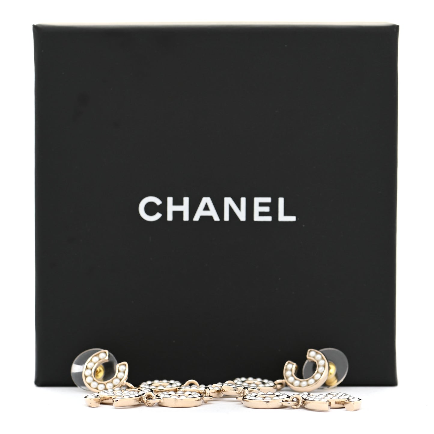 Pearl Coco Drop Earrings Gold