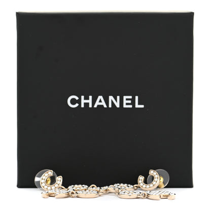 Chanel Pearl Coco Drop Earrings Gold 6 of 6