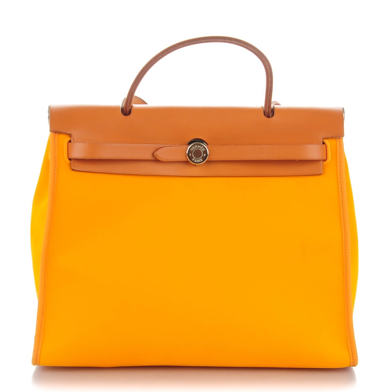 Hermes Toile Vache Hunter Herbag Zip 31 PM Jaune d'Or 1 of 9
