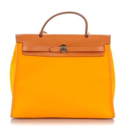 Hermes Toile Vache Hunter Herbag Zip 31 PM Jaune d'Or 1 of 9
