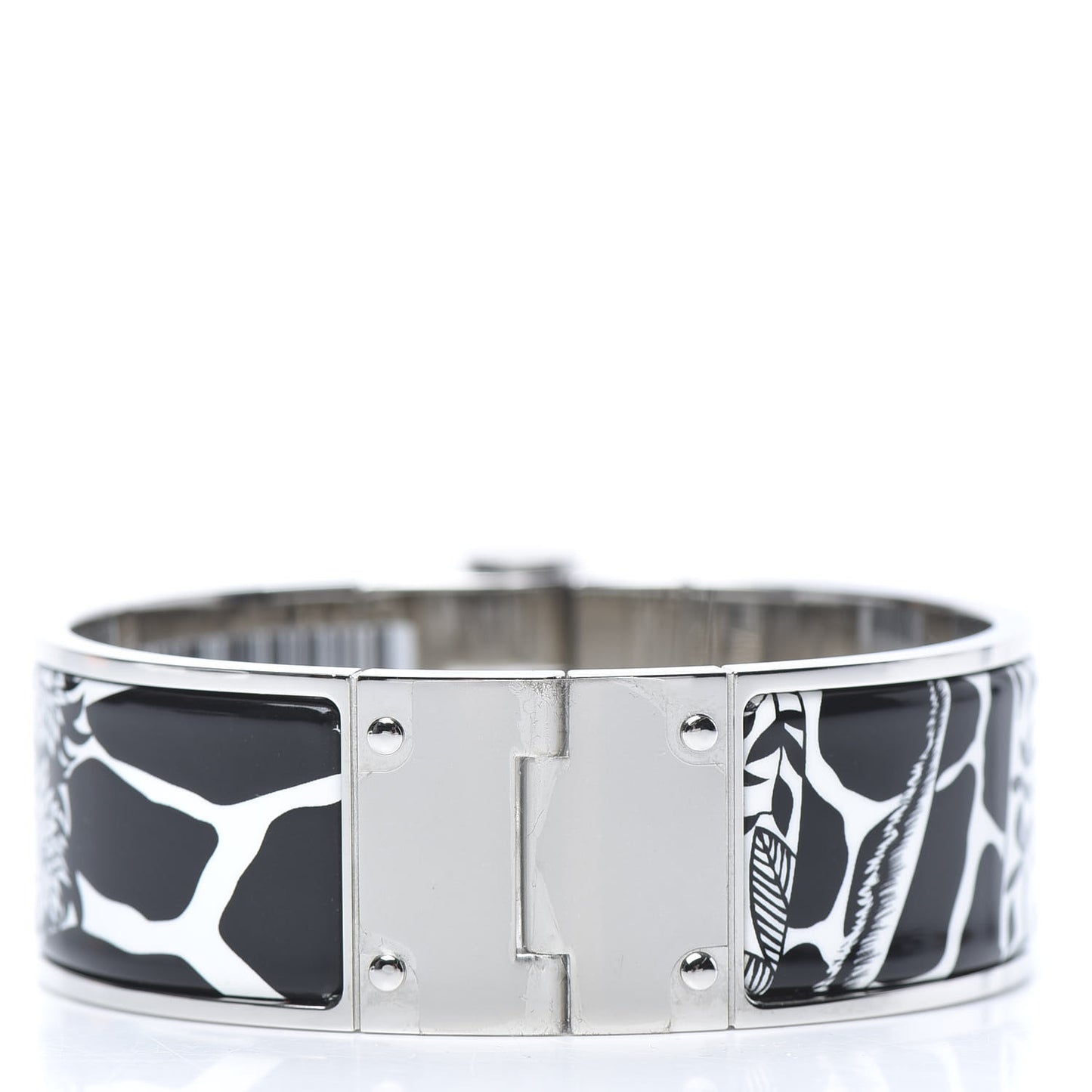 Enamel Printed Wide The Three Graces Hinged Bracelet S Positif Negatif