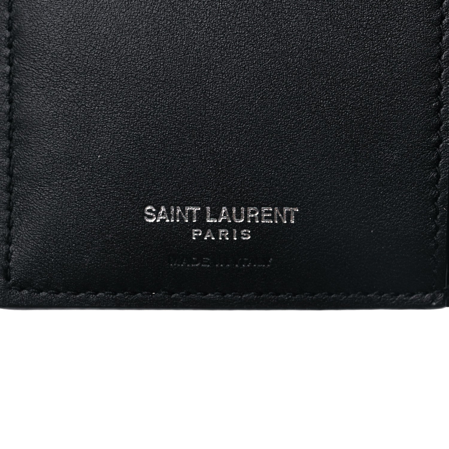 Saint Laurent Patent Grain De Poudre Matelasse Chevron Monogram Zipped Two-Part Wallet Neon Yellow 6 of 7