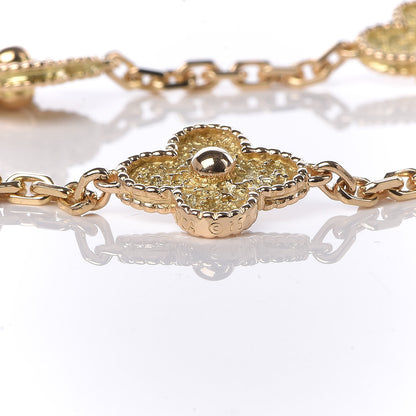 Van Cleef & Arpels 18K Yellow Gold 5 Motifs Vintage Alhambra Bracelet 4 of 5