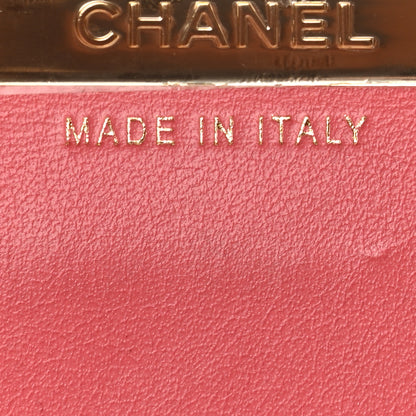 Chanel Caviar Quilted Classic 4 Key Holder Wallet Dark Pink 7 of 11