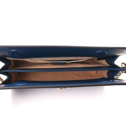 Gucci Textured Calfskin Web Small Ophidia Chain Shoulder Bag Blue Agata 5 of 11