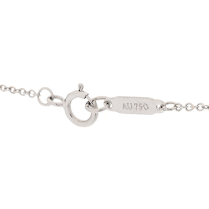 Tiffany 18K White Gold Diamond Double Interlocking Circles Pendant Necklace 4 of 6
