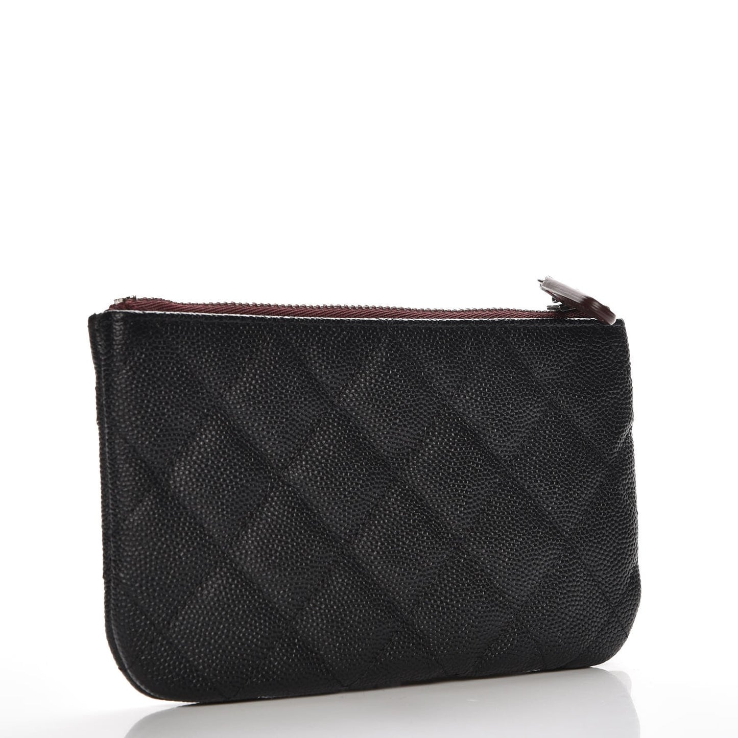Caviar Quilted Small Cosmetic Case Black