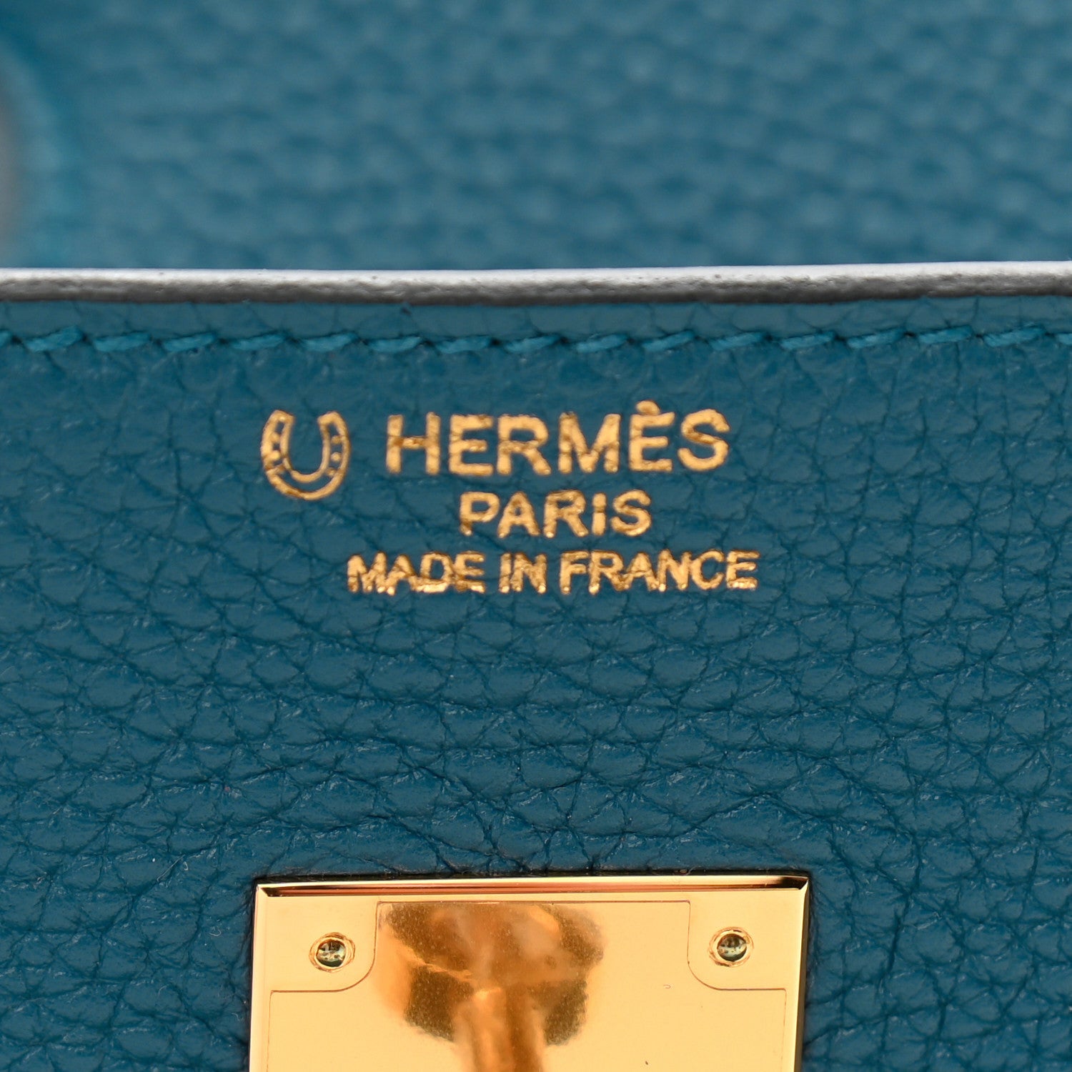 Hermes Togo Horseshoe Birkin 35 Bleu Izmir Bleu Lin 6 of 11