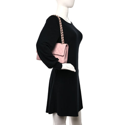 Chanel Caviar Quilted Medium Double Flap Light Pink 2 of 12