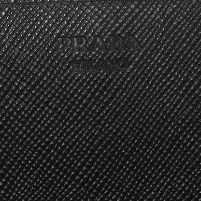 Prada Saffiano Metal Oro Chain Wallet Nero Black 6 of 8