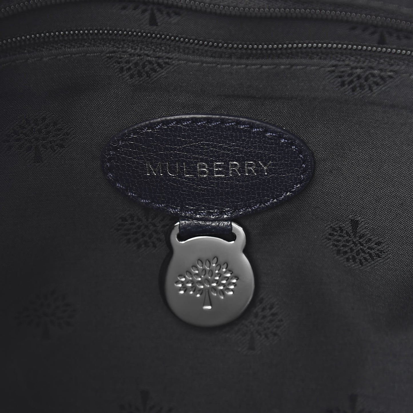 Glossy Goatskin Medium Del Rey Satchel Midnight Blue