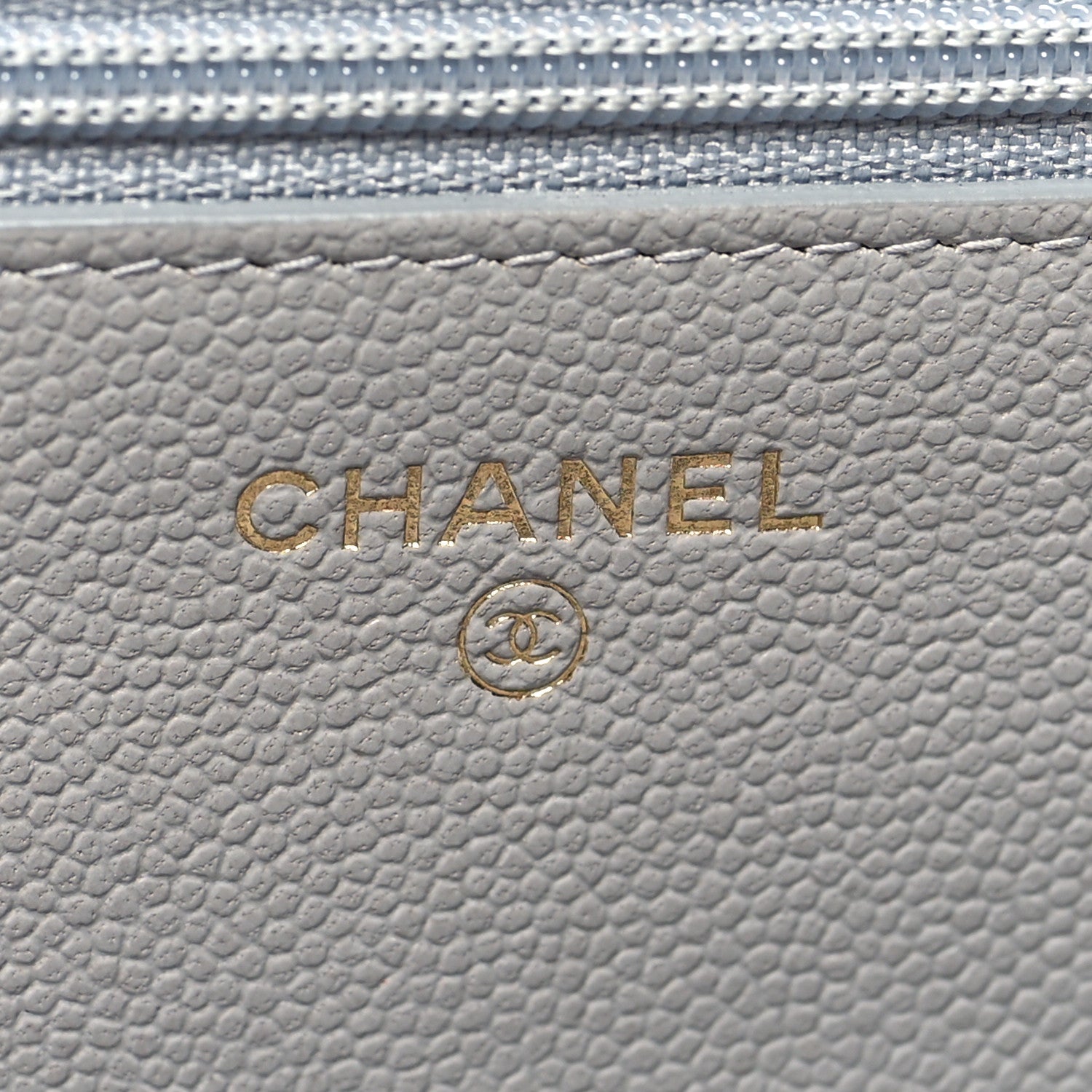 Chanel Caviar Quilted Golden Class Wallet On Chain WOC Gray 6 of 11