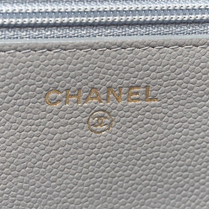 Chanel Caviar Quilted Golden Class Wallet On Chain WOC Gray 6 of 11